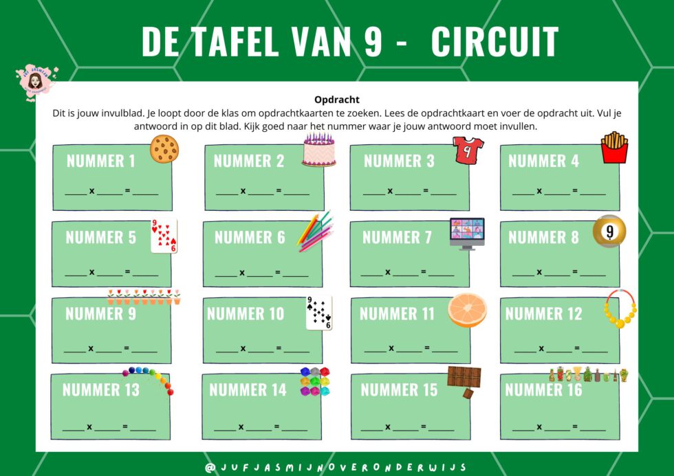 Tafel Van 9 Circuit Juf Jasmijn Over Onderwijs