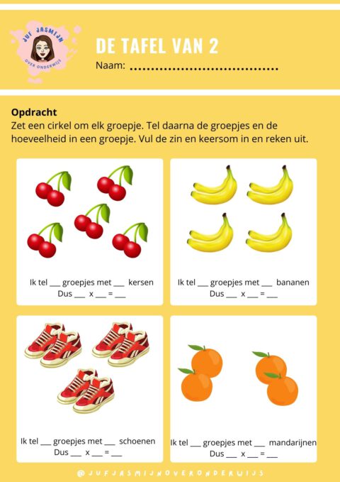 Tafel Van Werkboekje Juf Jasmijn Over Onderwijs